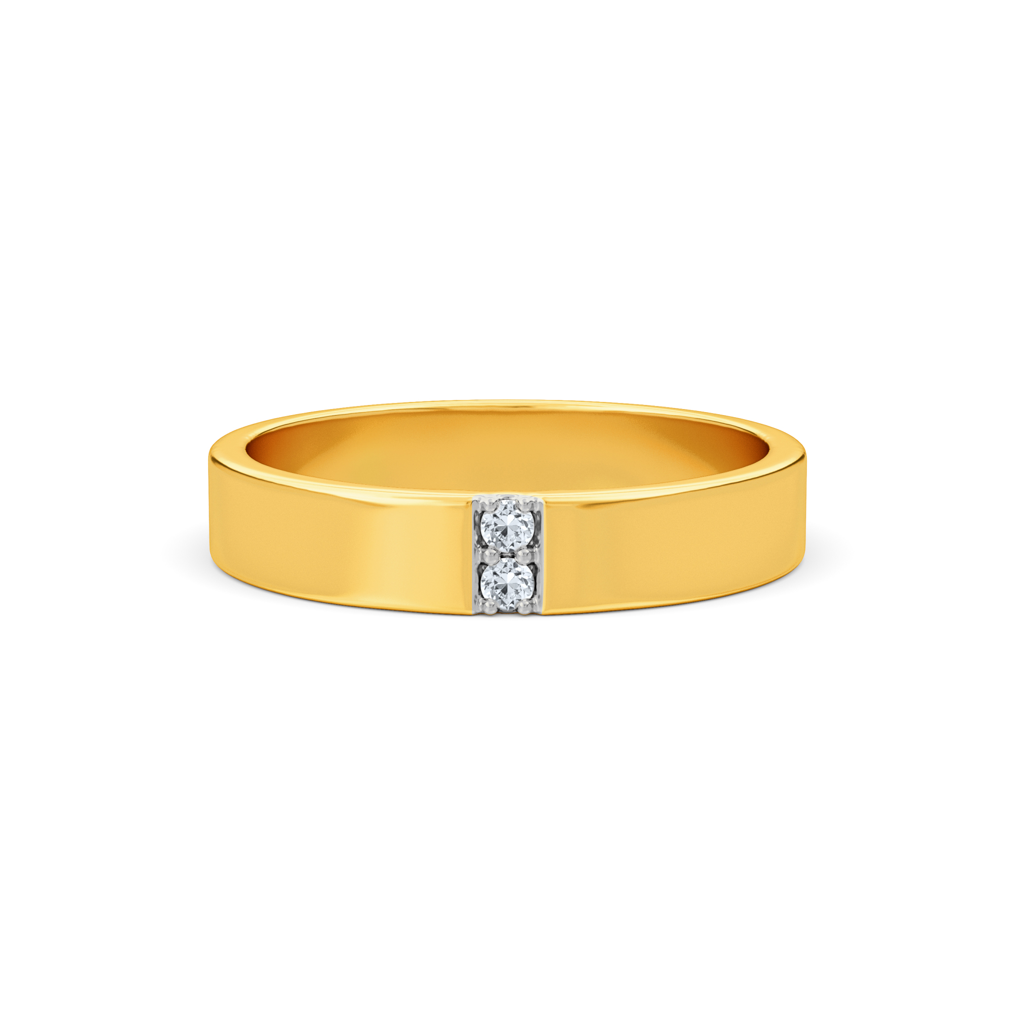 Anchor 925 Silver Gold-Plated Diamond Men's Ring — Silver / 12