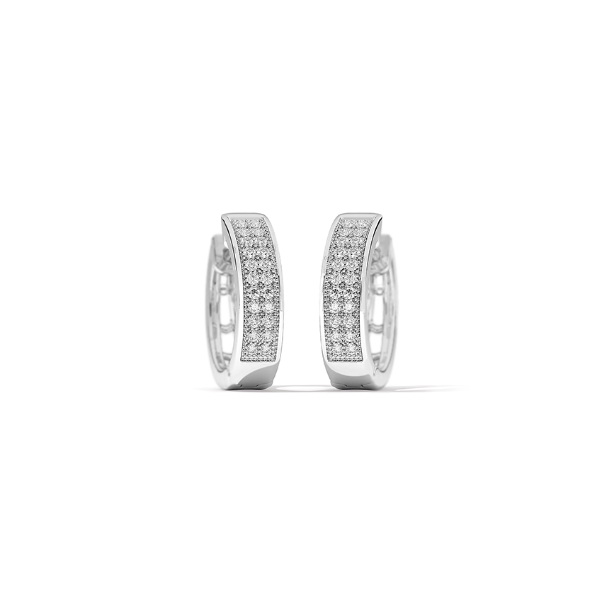 Bella Classic Hoop — White Gold