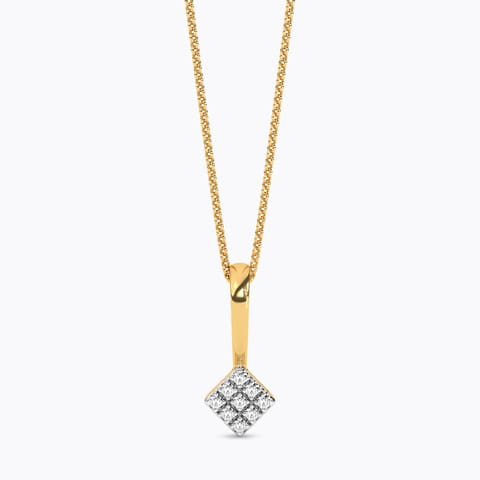 Dazzling Delta Diamond Pendant — Rose Gold