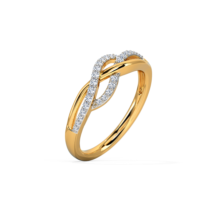 Charming Waves Diamond Ring — Rose Gold / 12