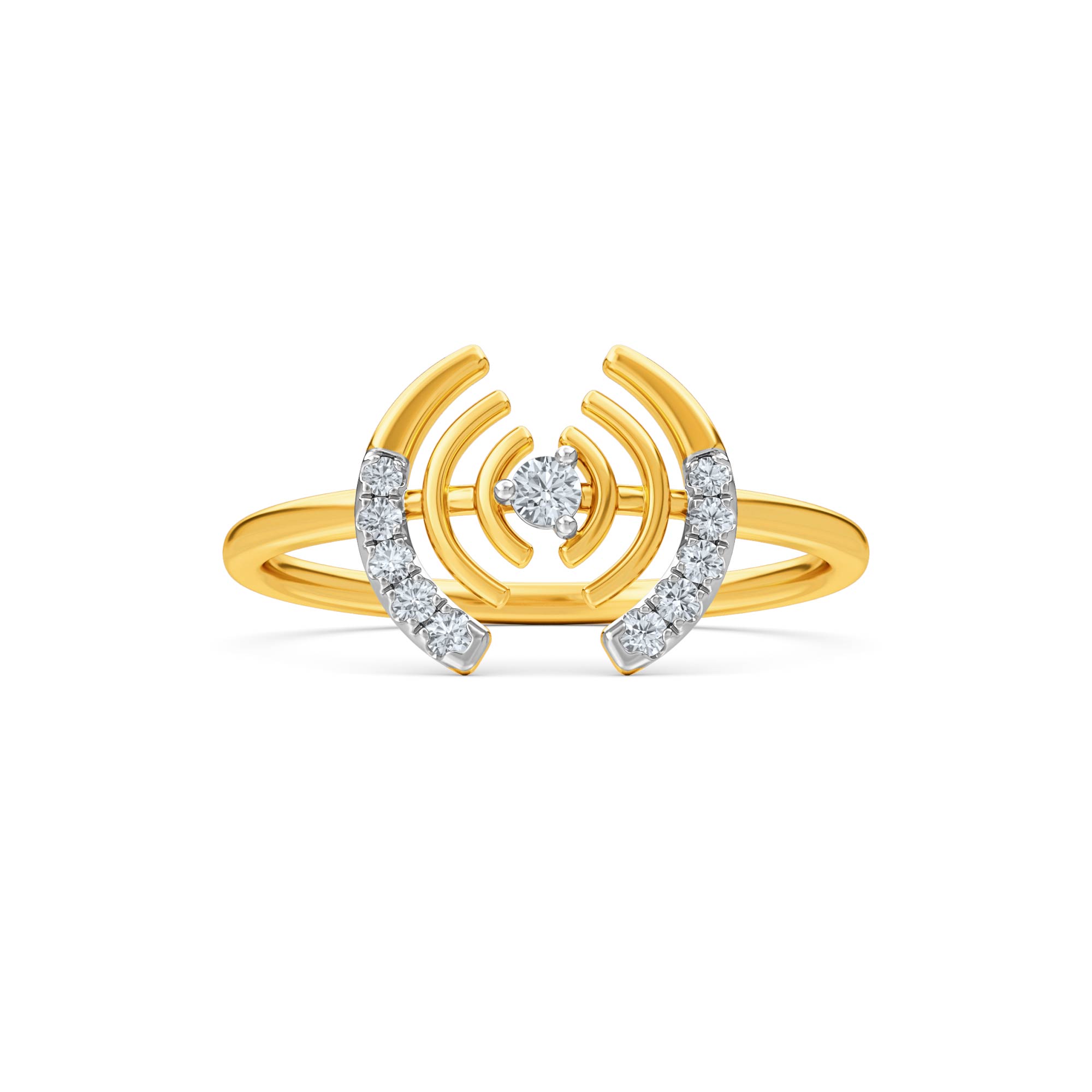 Air Waves Diamond Ring — Rose Gold / 12