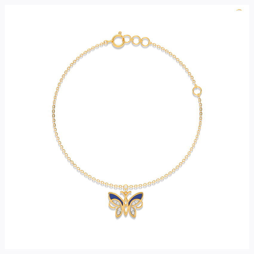 Dazzle Wing Diamond Chain Bracelet — Rose Gold / 6.5 in