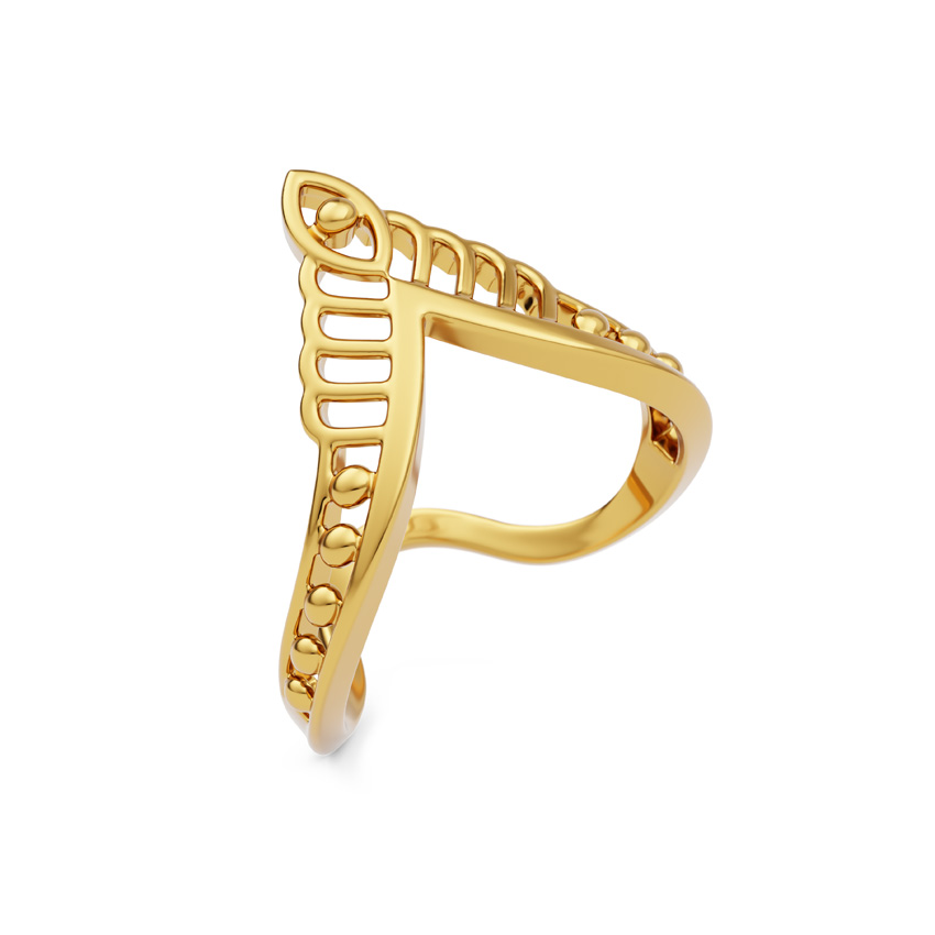 Aryahi 22KT Gold Vanki Ring — Rose Gold / 12