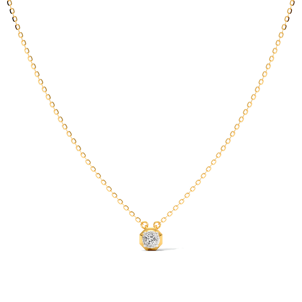 Cheery Bloom Solitaire Necklace — Rose Gold / 16 in