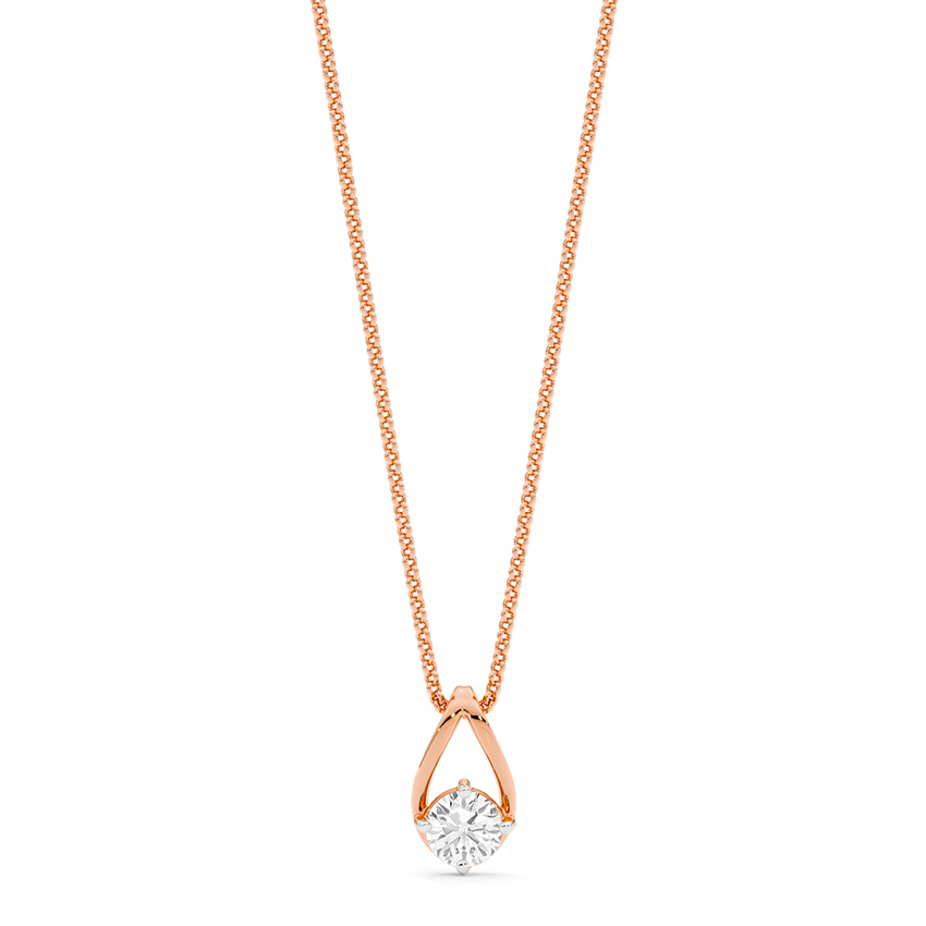 Eternal Spark Solitaire Pendant — Rose Gold