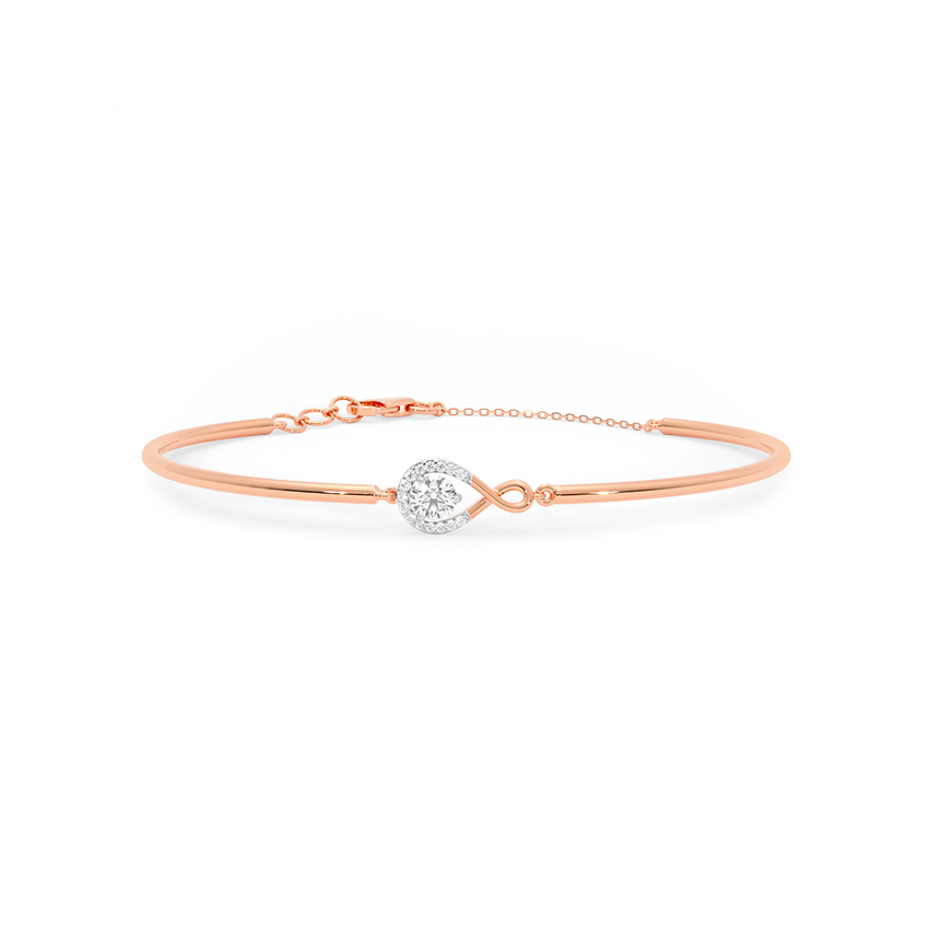 Classic Pear Solitaire Bracelet — Rose Gold / 6.5 in