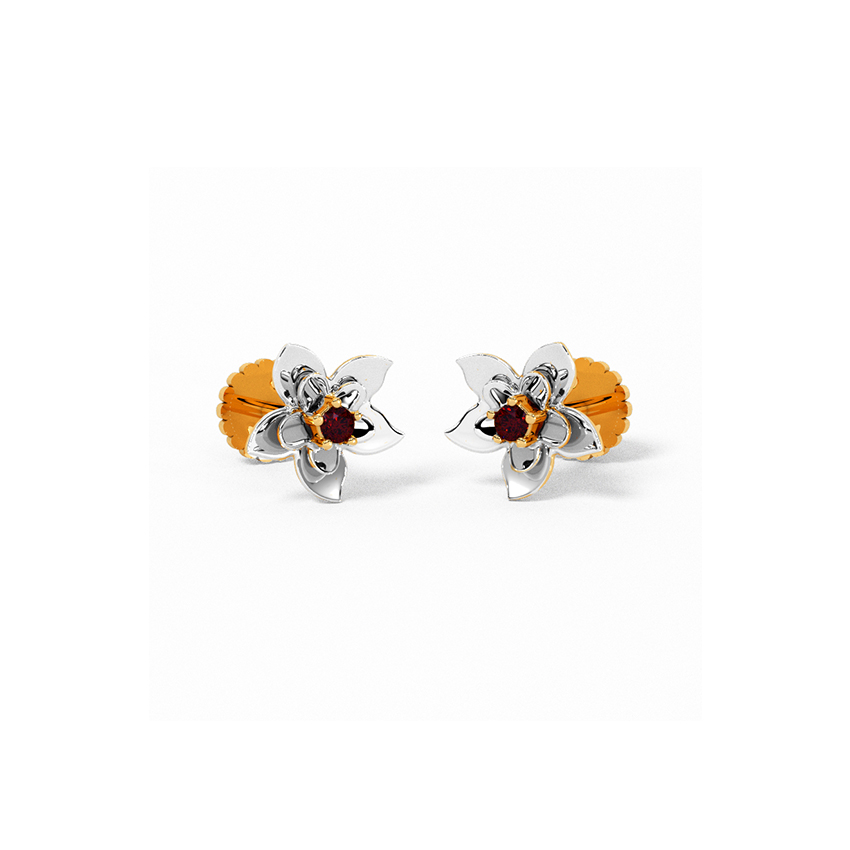 Disney's Lion King Floral Kids Gemstone Stud Earrings — Rose Gold